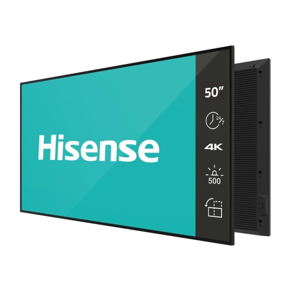 Hisense Digital Signage 50", 500 nits, 4k resolution, Full HD, with 7day x 24hrs operation, Android 14 OPS - 50DM66GE