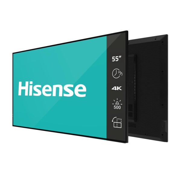 Hisense Digital Signage 55", 500 nits, 4k resolution, Full HD, with 7day x 24hrs operation, Android 14 OPS - 55DM66GE