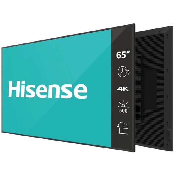 Hisense Digital Signage 65", 500 nits, 4k resolution, Full HD, with 7day x 24hrs operation, Android 14 OPS - 65DM66GE