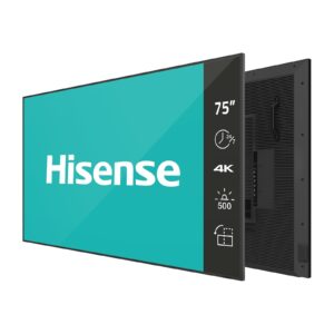 Hisense Digital Signage 75", 500 nits, 4k resolution, Full HD, with 7day x 24hrs operation, Android 14 OPS - 75DM66GE