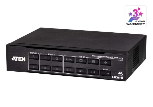 Aten True 4K Presentation Switch - VP2420