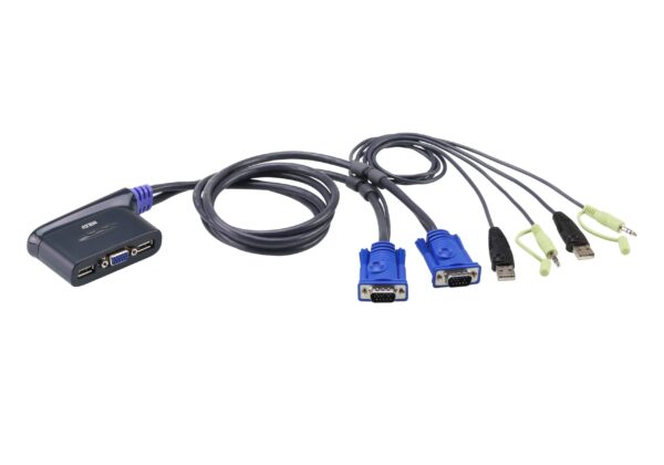 Aten KVM Switch, USB 2.0, VGA, 2 Port - CS62U