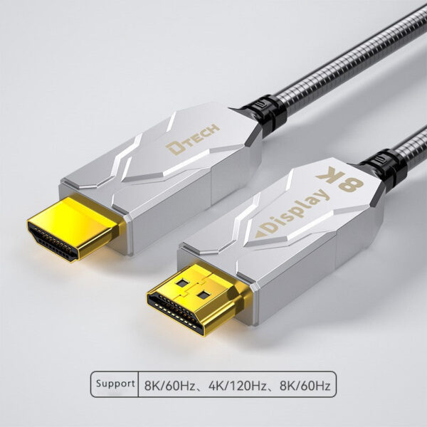 Dtech Armoured Fibre Cable, 50.0m, HDMI, V2.0, 8K resolution- HF8050K