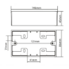 Vision Cable Termination System V3, 2-Gang Backbox - 3446598