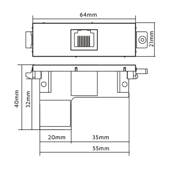 Vision Cable Termination System V3, RG45 Module - 3446576