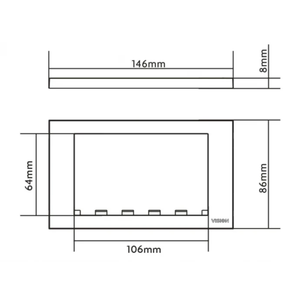 Vision Cable Termination System V3, 2-Gang Surround - 3446603