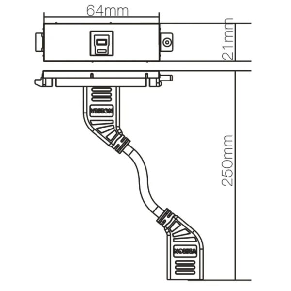 Vision Cable Termination System V3, USB B Module - 3446581