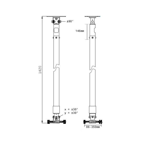 Vision Ceiling Mount Projector Bracket  - 1562435