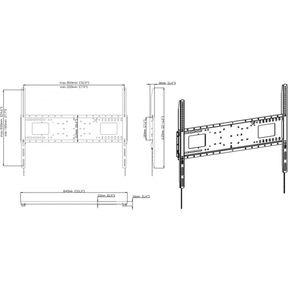 Vision Flat Panel Heavy Duty Bracket - 4934295