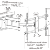 VISION Display Wall Arm Mount VESA 600x400 Black - 6622967