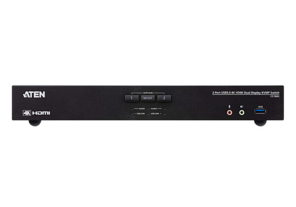 Aten KVM Switch, Dual Display, USB 3.0, HDMI, 4 Port - CS1842