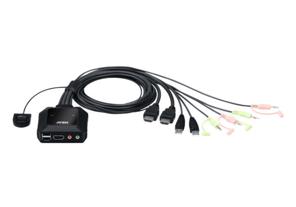 Aten KVM Switch, USB 2.0, HDMI, 2 Port - CS22H