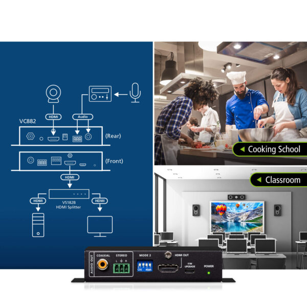 Aten HDMI Repeater with Audio De-Embedder - VC882