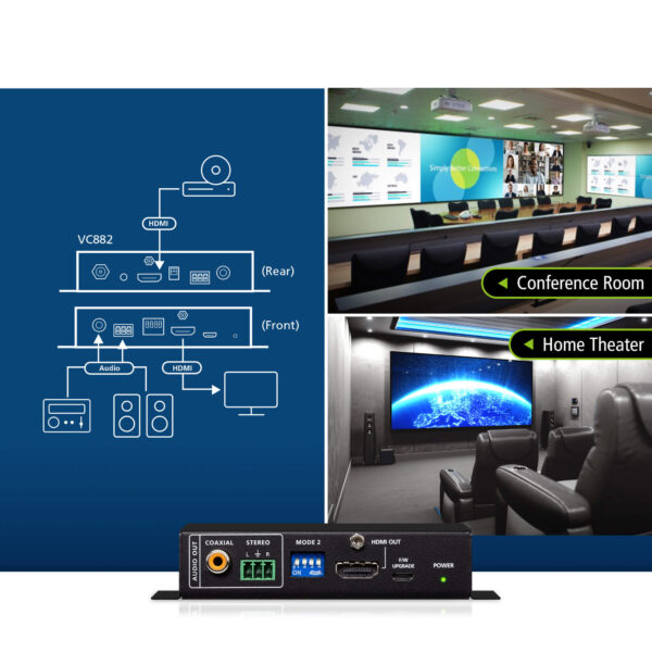 Aten HDMI Repeater with Audio De-Embedder - VC882