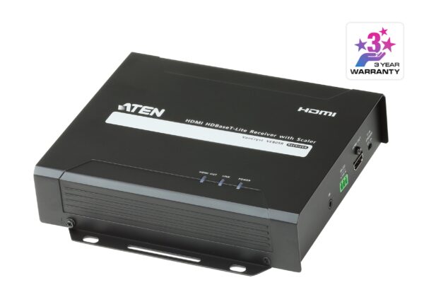 Aten Extender, HDMI, HDBaseT - Lite, Receiver with Scaler - VE805R